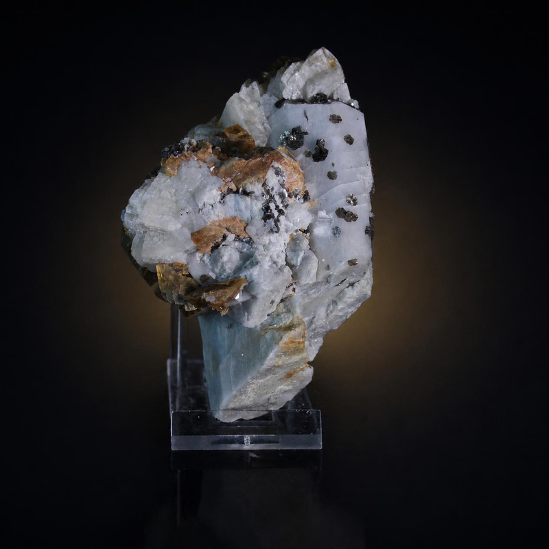 Apatite and Pyrite and Tourmaline specimen — India, 280 g.