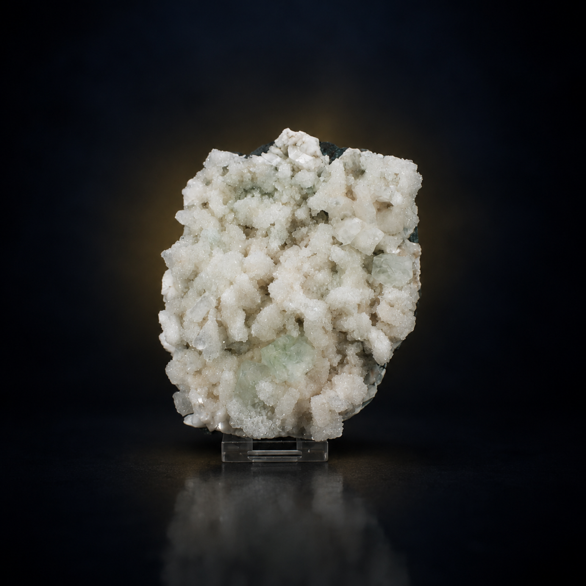 Natural Green Apophyllite with Heulandite Crystal Specimen | 11×10×4 cm | 430g