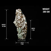 Apophyllite Crystal-Coated Rock Matrix with Mordenite | 280 g | 18 × 7 × 3 cm