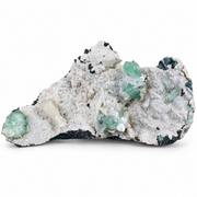 Natural Green Apophyllite with Heulandite Crystal Specimen – India