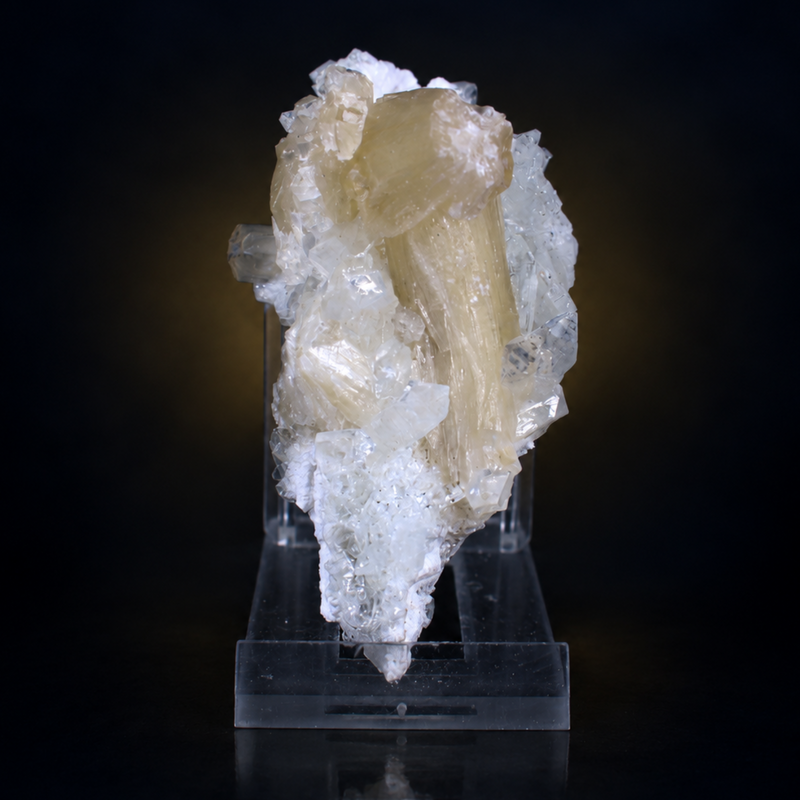 Stilbite Radiating Sheaves on Heulandite Cluster — Pune, India | 90 g | 9 × 6 × 6 cm