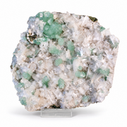 Natural Green Apophyllite with Heulandite & Scolecite Crystal Specimen – India