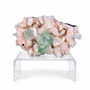 Natural Green Apophyllite with Stilbite Crystal Specimen – 160g