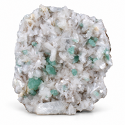 Natural Green Apophyllite with Heulandite Crystal Specimen – India