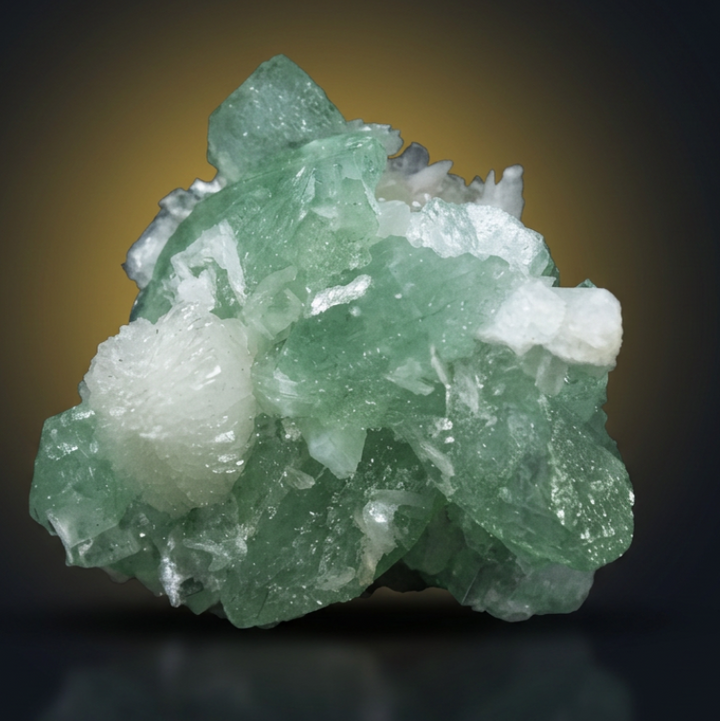 Apophyllite Tabular Crystal Cluster on White Crystalline Matrix | 160 g | 7 × 7 × 3 cm