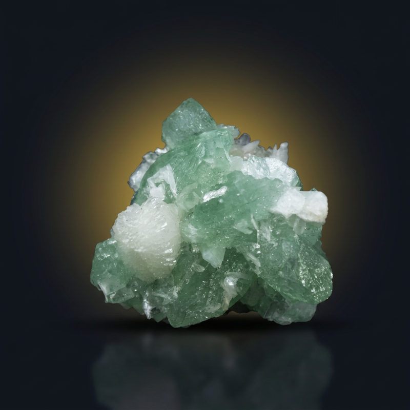 Apophyllite on White Crystalline Matrix · 160 g · 7 × 7 × 3 cm