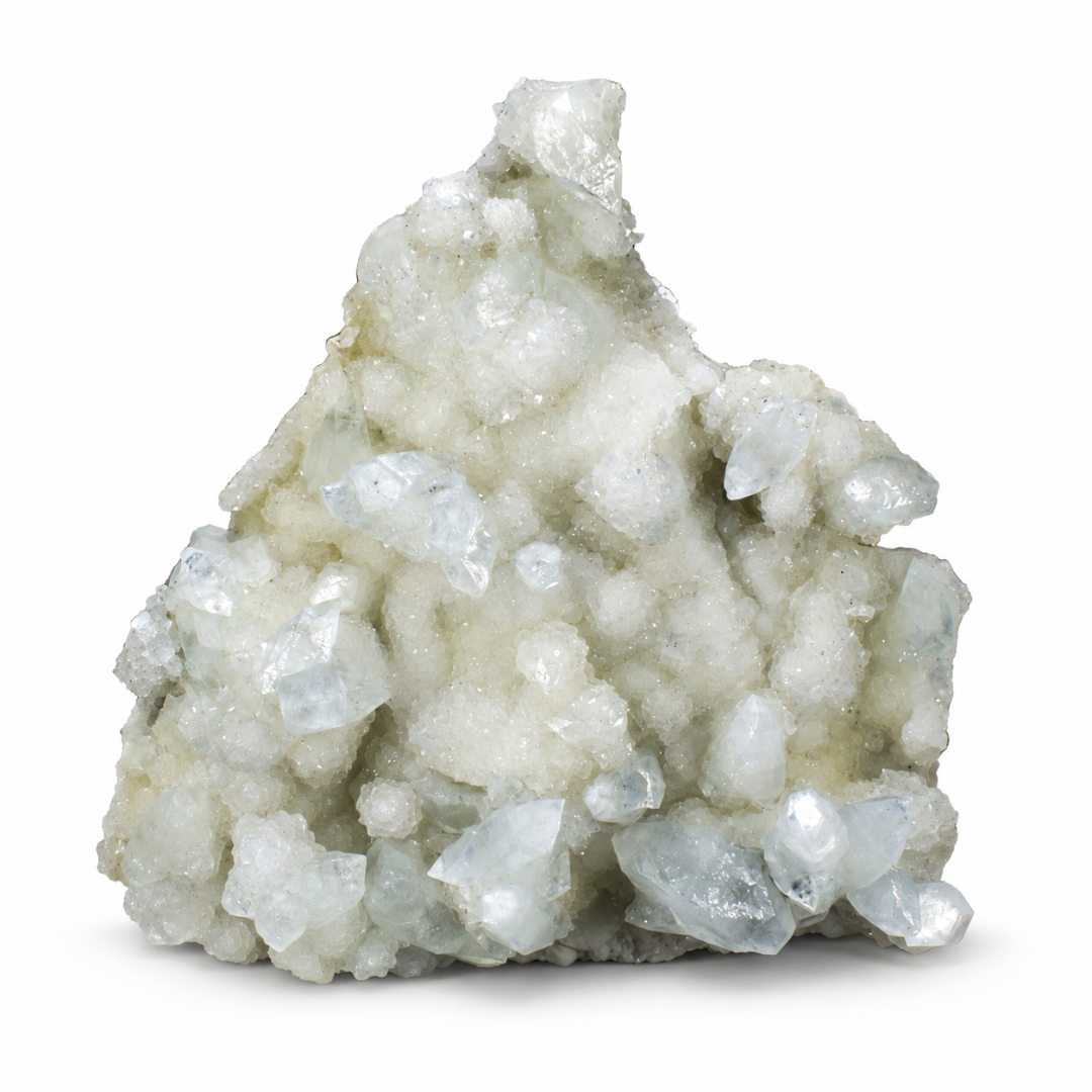 Natural Green Apophyllite with Heulandite Matrix