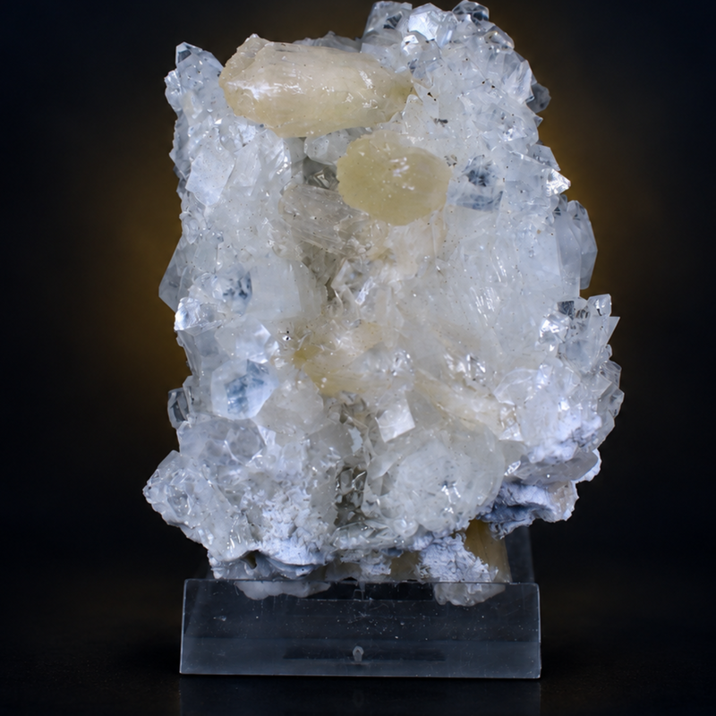 Stilbite Radiating Sheaves on Heulandite Cluster | 140 g | 9 × 6 × 4 cm