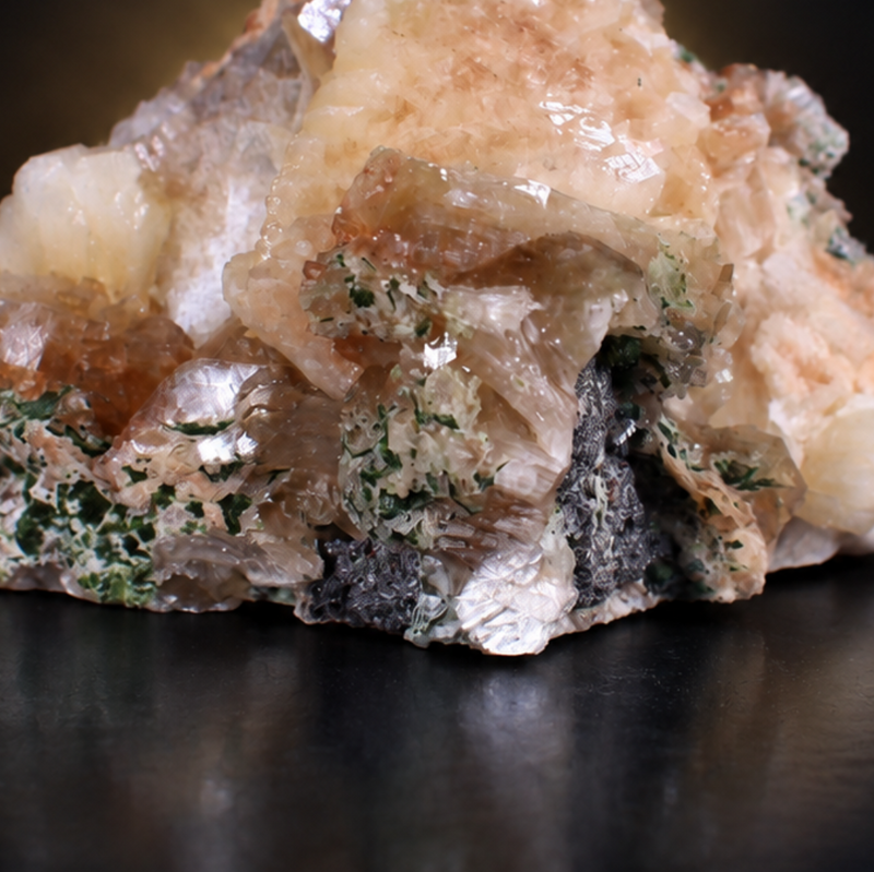 Stilbite Radiating Crystal Group and Heulandite Cluster — India | 136 g | 8 × 4 × 3 cm