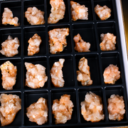 Natural Orange Peach Stilbite Crystal Specimen Lot – 32 Pieces