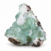 Natural Green Apophyllite with Heulandite Crystal Specimen – India