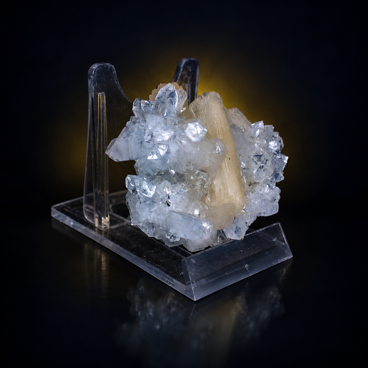 Natural Apophyllite with Stilbite Crystal Cluster – 40 g