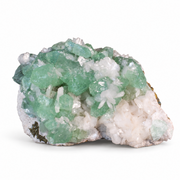 Natural Green Apophyllite, Stilbite with Heulandite Crystal Specimen – India