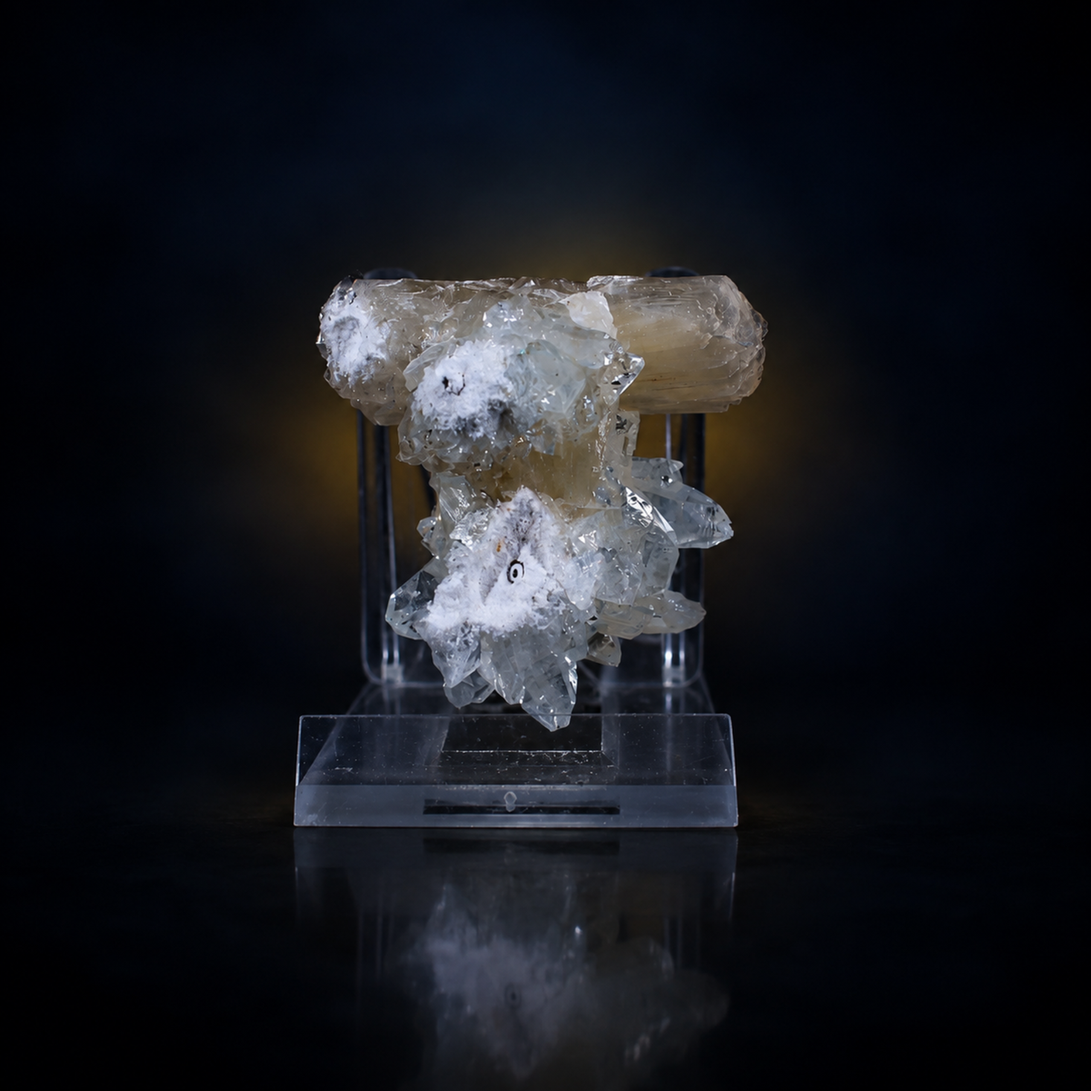 Natural Apophyllite with Stilbite Crystal Cluster – 30 g