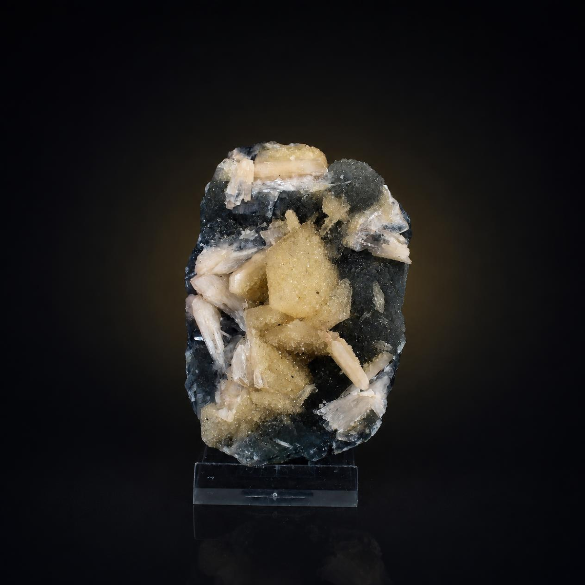 Stilbite with Chalcedony – Natural Mineral Specimen