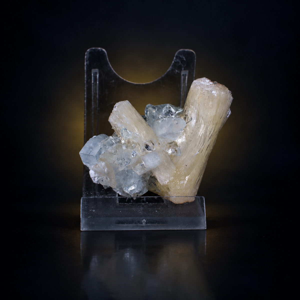 Natural Stilbite with Apophyllite Crystal Cluster – 40 g
