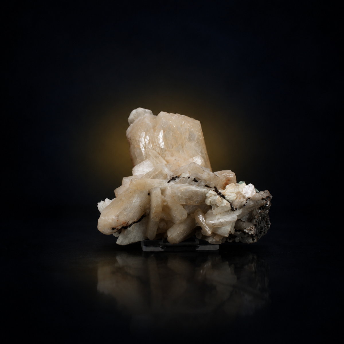 Natural Stilbite &amp; Heulandite Crystal Cluster on Matrix – 210 g