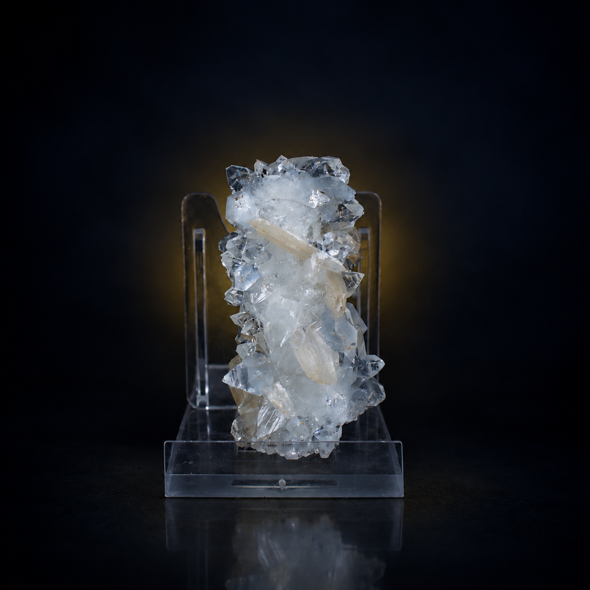 Natural Stilbite with Apophyllite Crystal Cluster – 30 g