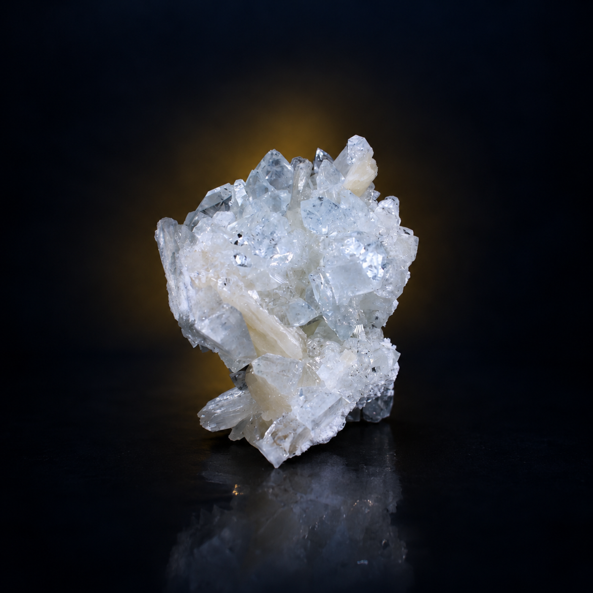 Natural Stilbite with Apophyllite Crystal Cluster – 35 g