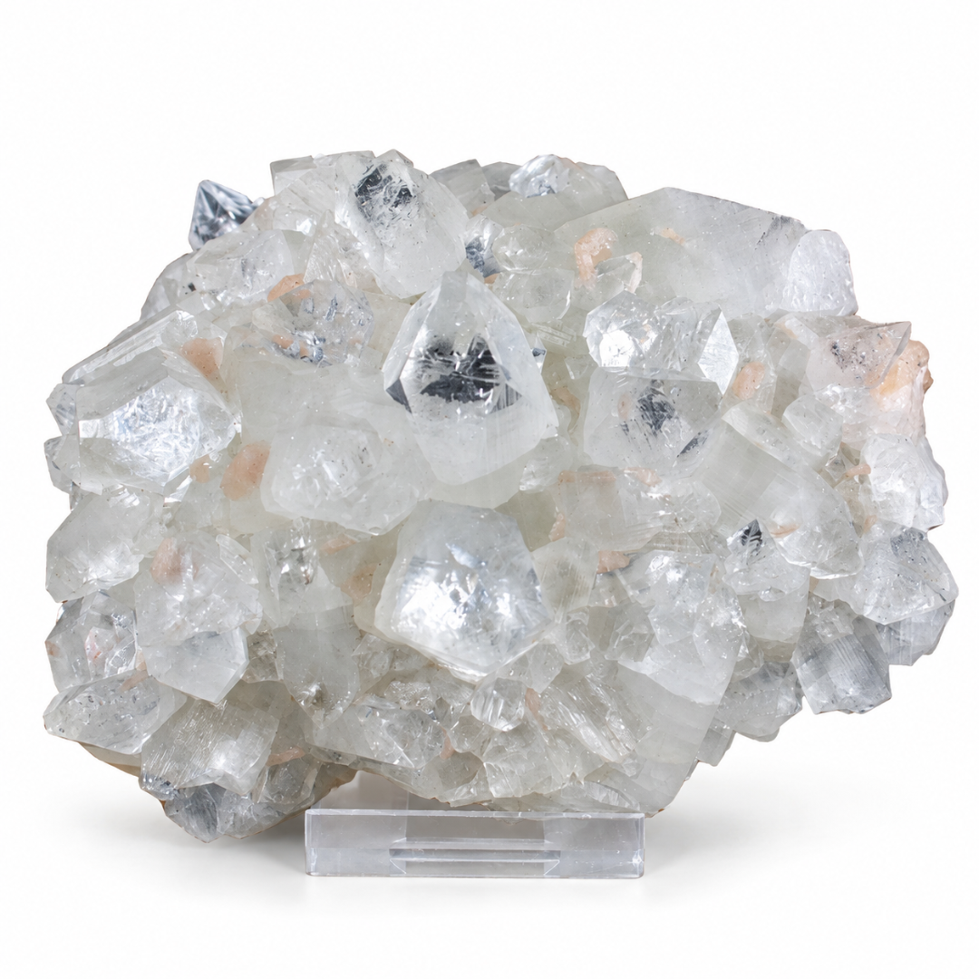 Natural Apophyllite with Heulandite Matrix Crystal Specimen – India