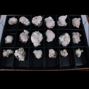 Natural Green Apophyllite with Stilbite, Heulandite Scolecite Crystal Lot – 18 PCS – Mineral Specimens from India