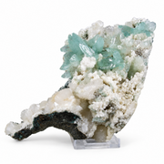 Natural Green Apophyllite with Heulandite Matrix