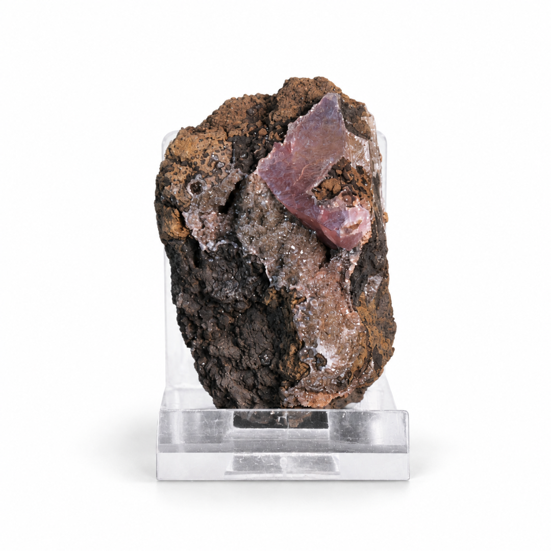 Natural Pink Calcite Crystal Mineral Specimen – India