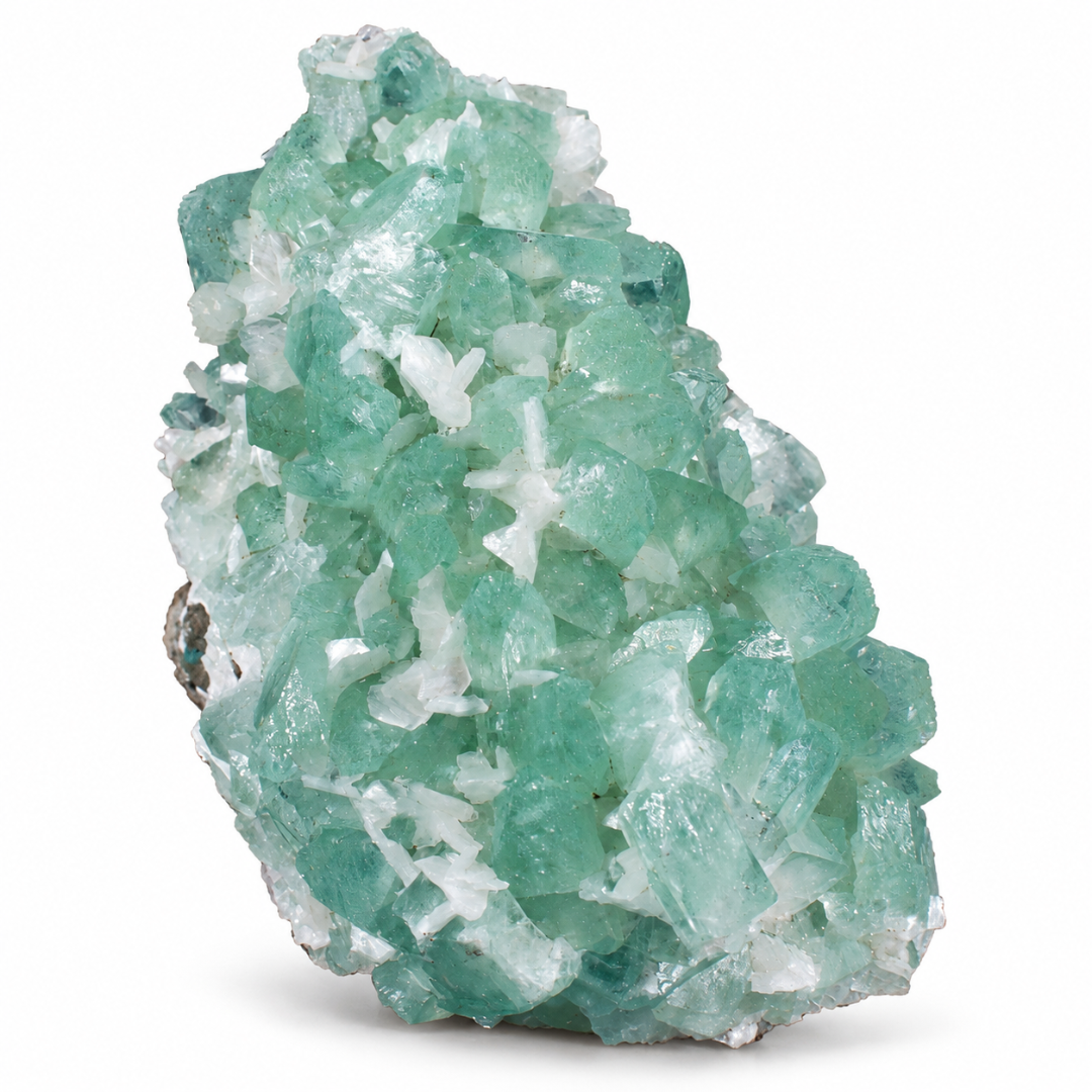 Natural Green Apophyllite Crystal Specimen – India