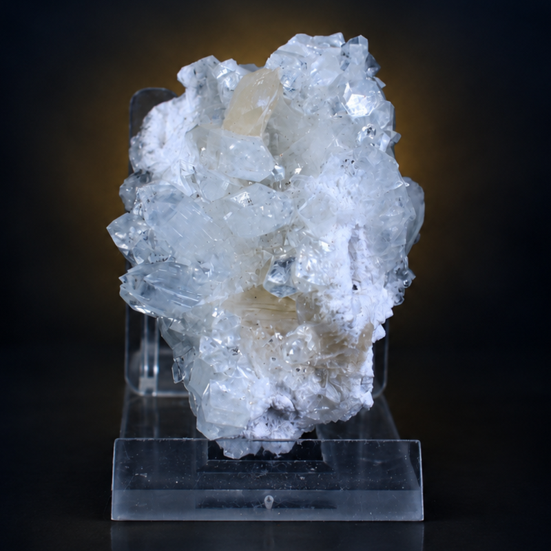 Natural Apophyllite with Stilbite Crystal Cluster – 30 g