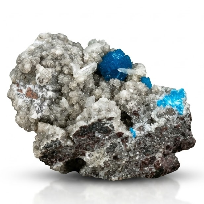 Natural Cavansite Matrix Mineral Specimen from India