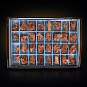 Orange Stilbite Heulandite Crystal Lot – 32 PCS – Natural Mineral Specimens from India