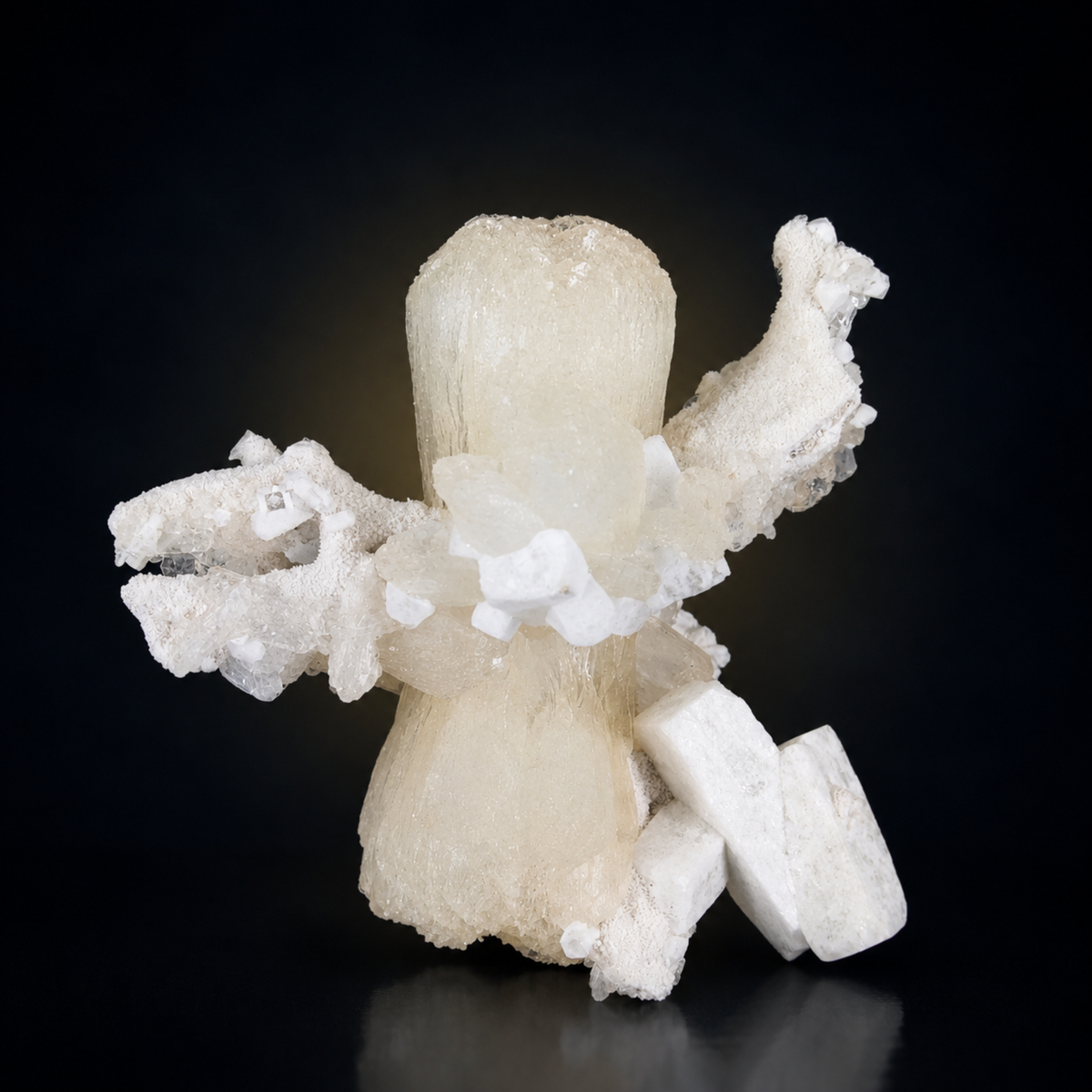 Natural Stilbite with Heulandite Crystal Cluster – 240 g
