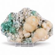 Natural Green Apophyllite with Heulandite Matrix Mineral Specimen