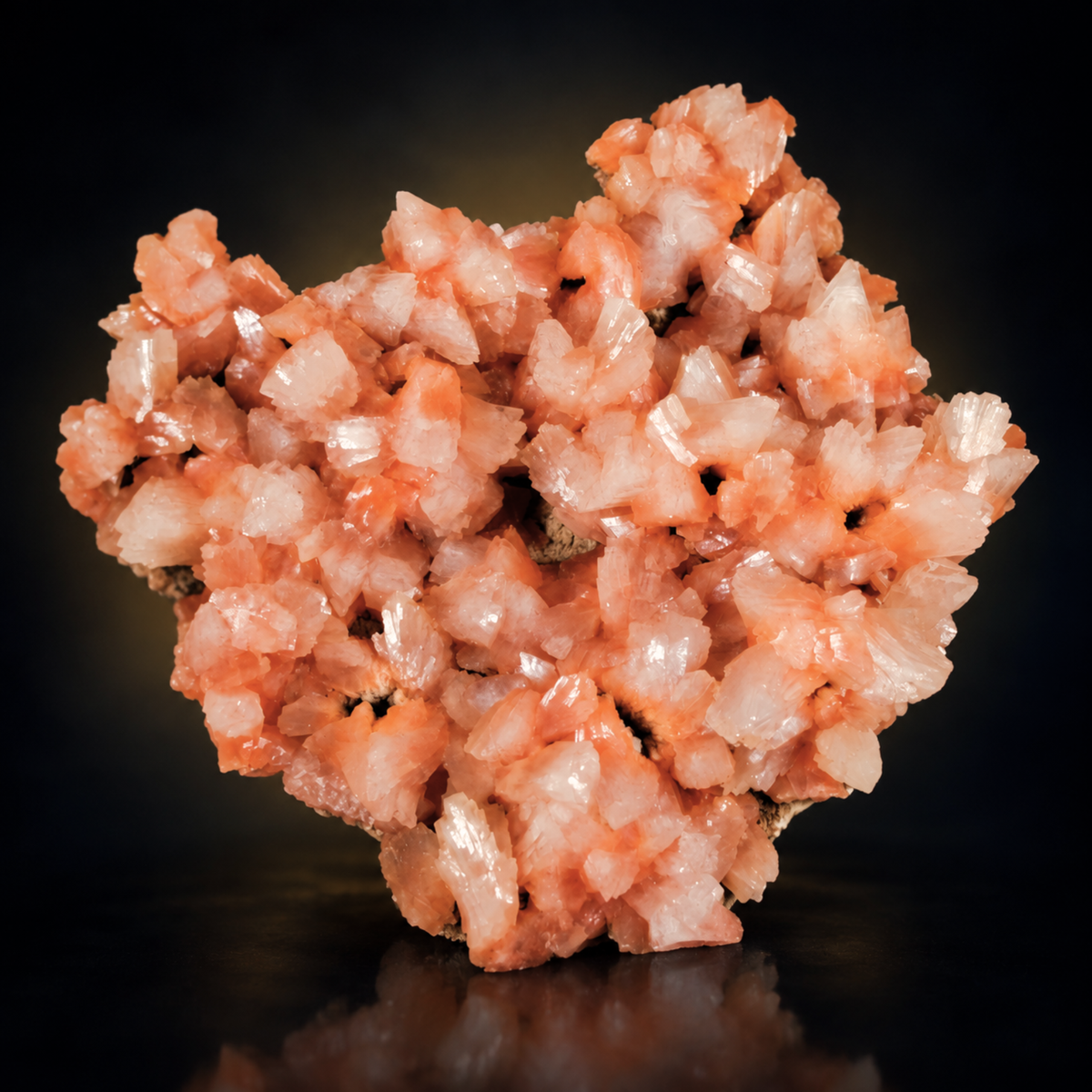 Natural Orange Stilbite Crystal Cluster – 320 g