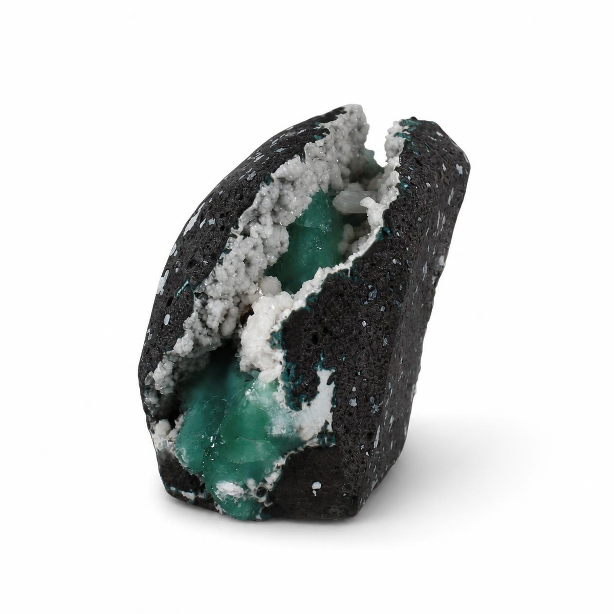 Natural Green Apophyllite, Stilbite with Heulandite Crystal Specimen – India