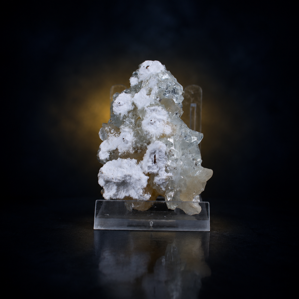 Natural Apophyllite with Stilbite Crystal Cluster – 40 g