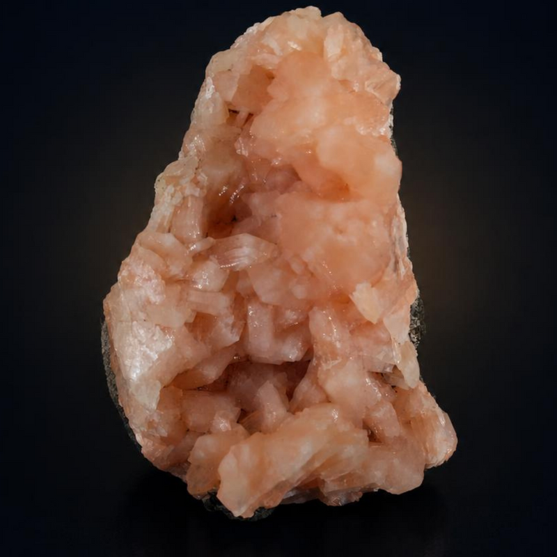 Stilbite Bladed Crystal Cluster with Apophyllite Cluster | 160 g | 9 × 5 × 4 cm