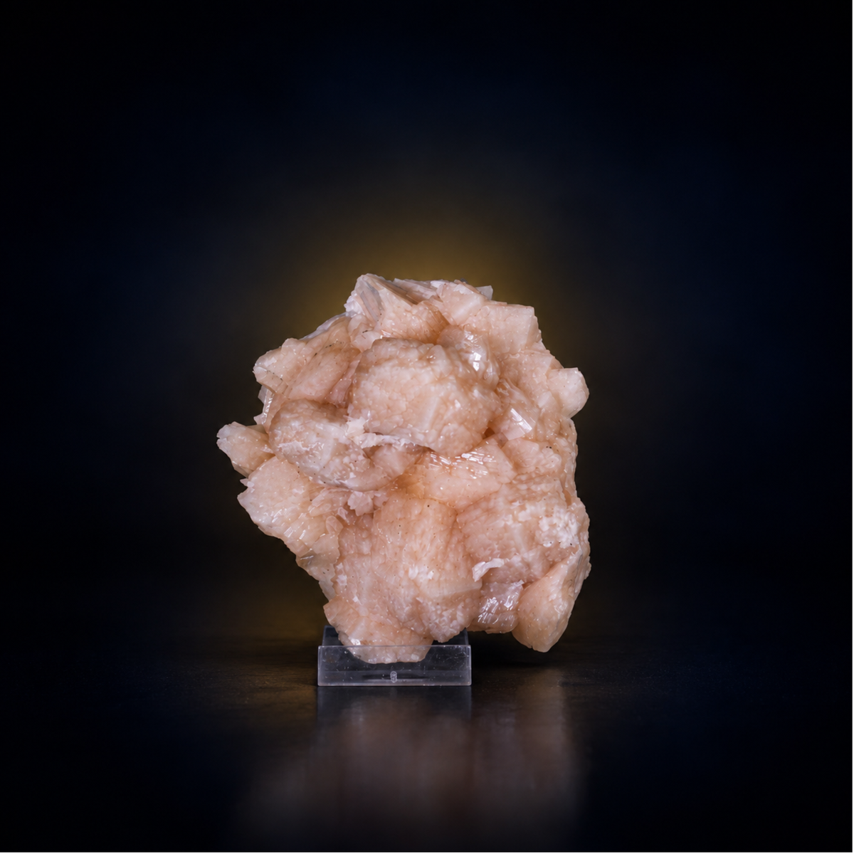 Natural Orange Stilbite Mineral Specimen on Matrix – 480 g