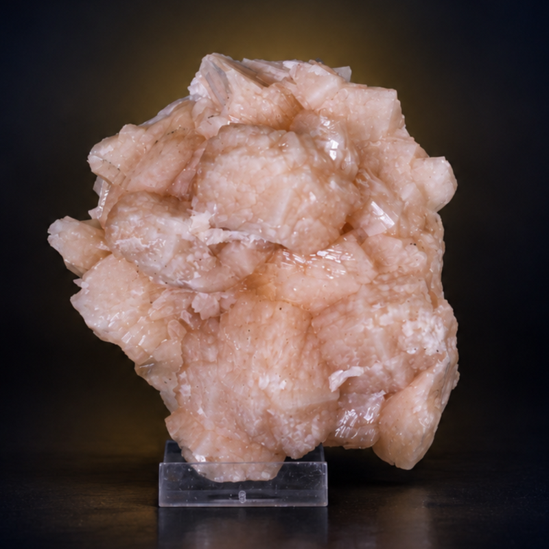 Orange Stilbite Radiating Crystal Aggregate on Matrix | 480 g | 12 × 10 × 6 cm