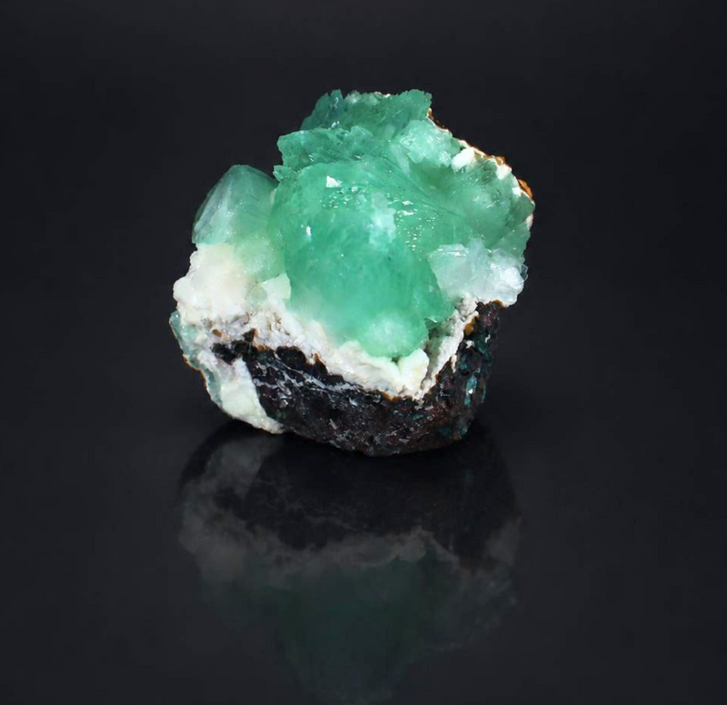 Green Apophyllite Tabular Crystal Group — India | 150 g | 5 × 5 × 5 cm