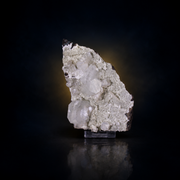 Natural White Apophyllite Crystal Cluster with Stilbite on Basalt Matrix – 500 g