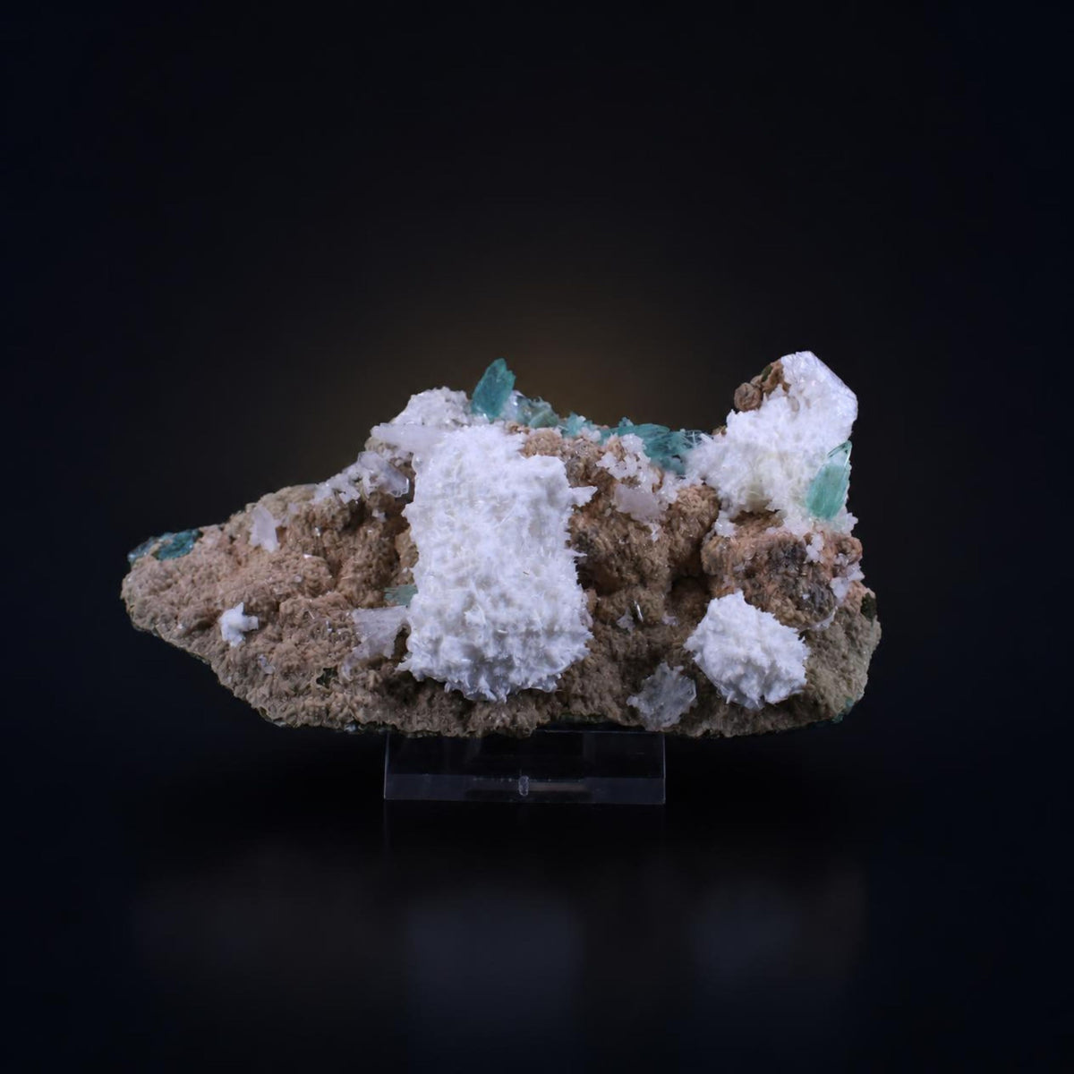 Natural Green Apophyllite, Mordenite & Stilbite Crystal – Mineral Specimen 185 gm 13 × 7 × 4 cm