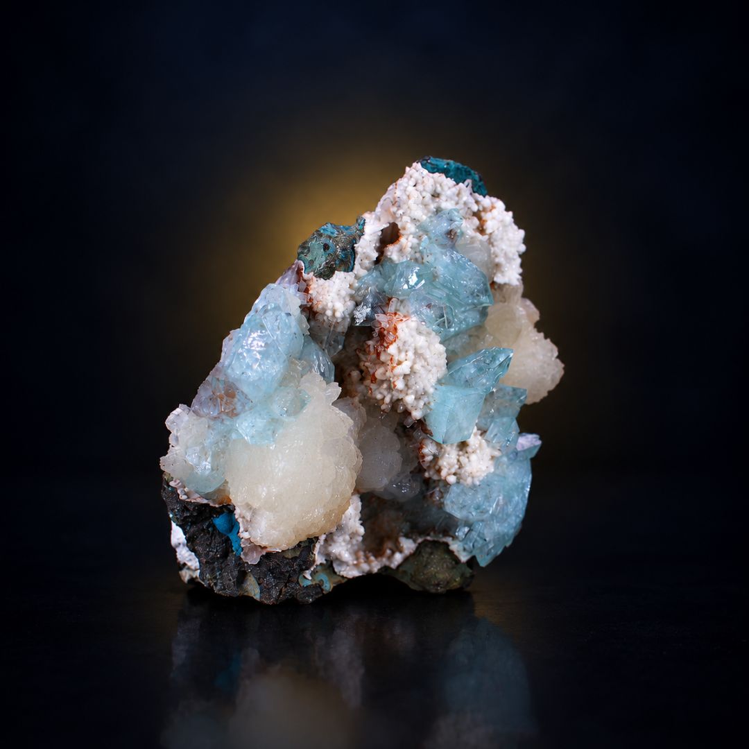 Natural Green Apophyllite, Stilbite & Mordenite Crystal – Mineral Specimen 200 gm