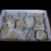 Natural Apophyllite with Heulandite Matrix Mineral Specimen Lot – 11 Pieces from India