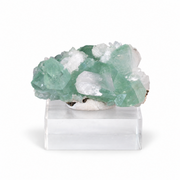Natural Green Apophyllite Crystal with Heulandite Matrix – Mineral Specimen from India