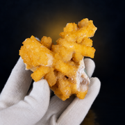 Natural Orange Calcite with White Stilbite Crystal Cluster – 180 g