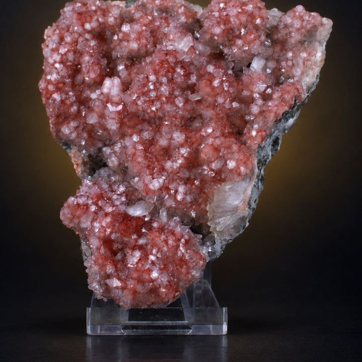 Red Calcite Crystal-Coated Matrix | 370 g | 9 × 9 × 6 cm
