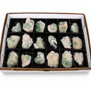 Natural Green Apophyllite Stilbite Heulandite Crystal Lot – 32 PCS – India