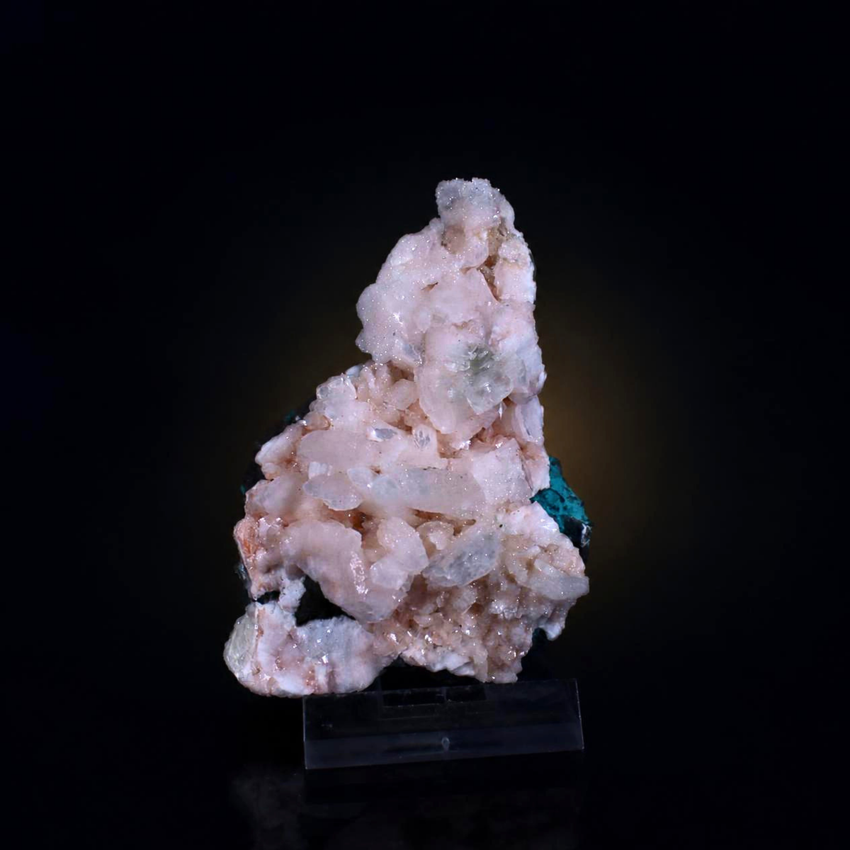 Pink Heulandite with Stilbite Natural Indian Mineral Specimen | 9×6×4 cm
