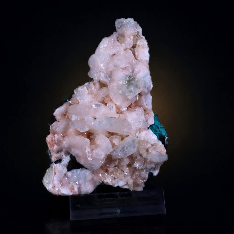 Pink Heulandite Crystal Aggregate with Stilbite Specimen — Pune District, Maharashtra, India | 130 g | 9 × 6 × 4 cm